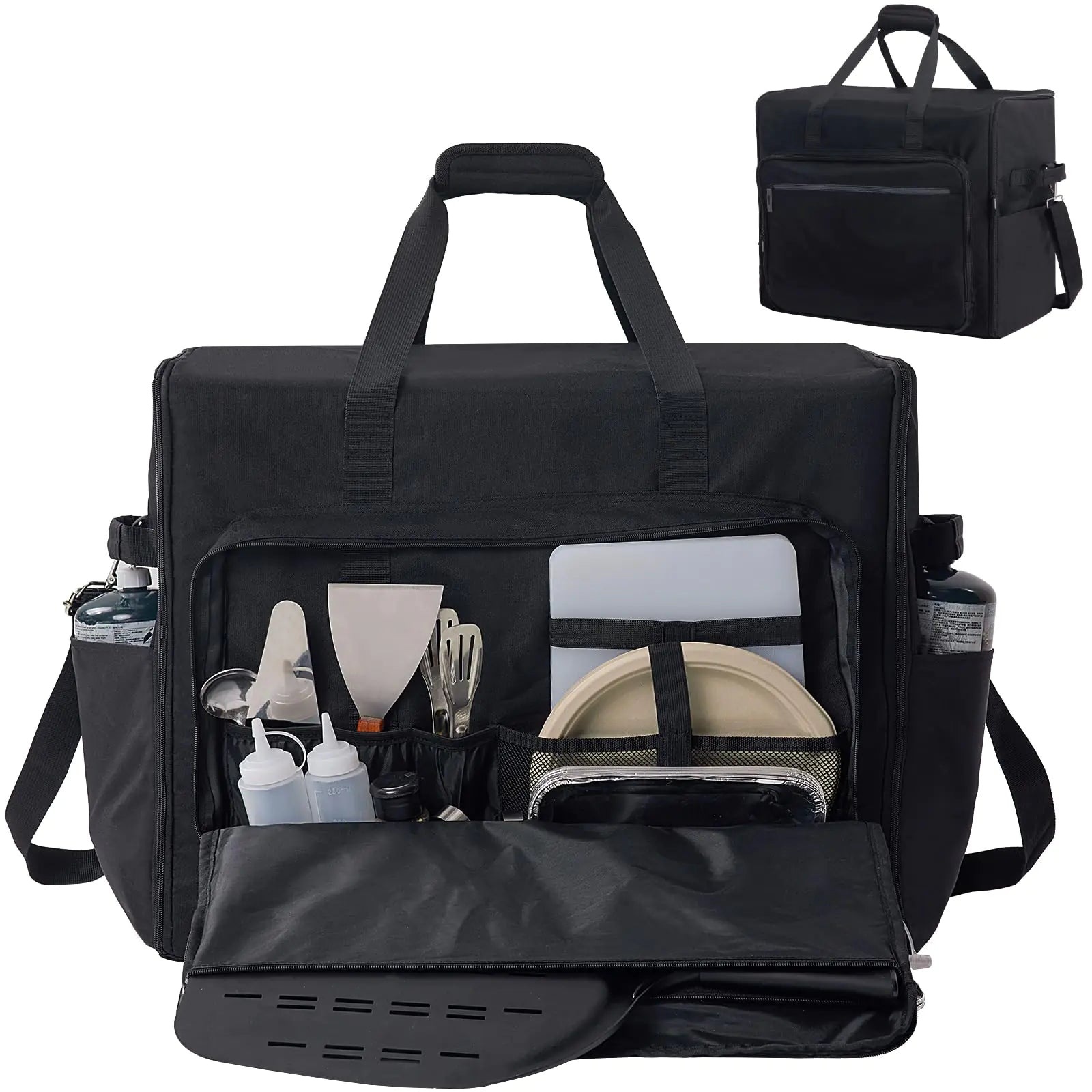 COMPEAK Padded Carry Bag for Camp Chef Outdoor Oven Portable Camping Stove Carrying Case with Strap and Pockets Also Works with Camp Chef Deluxe/Professional Outdoor Oven (Bag Only)