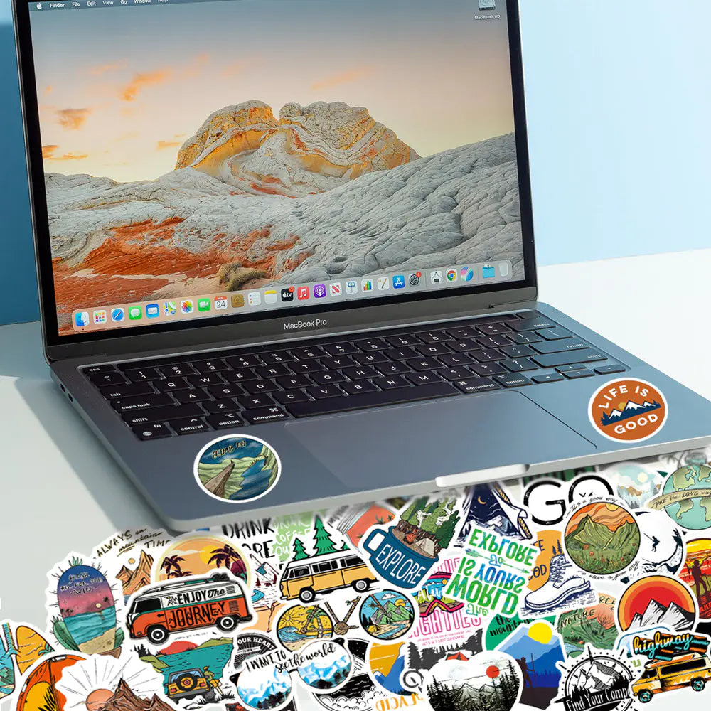 100 Camping Stickers for Outdoor Adventures and Gear