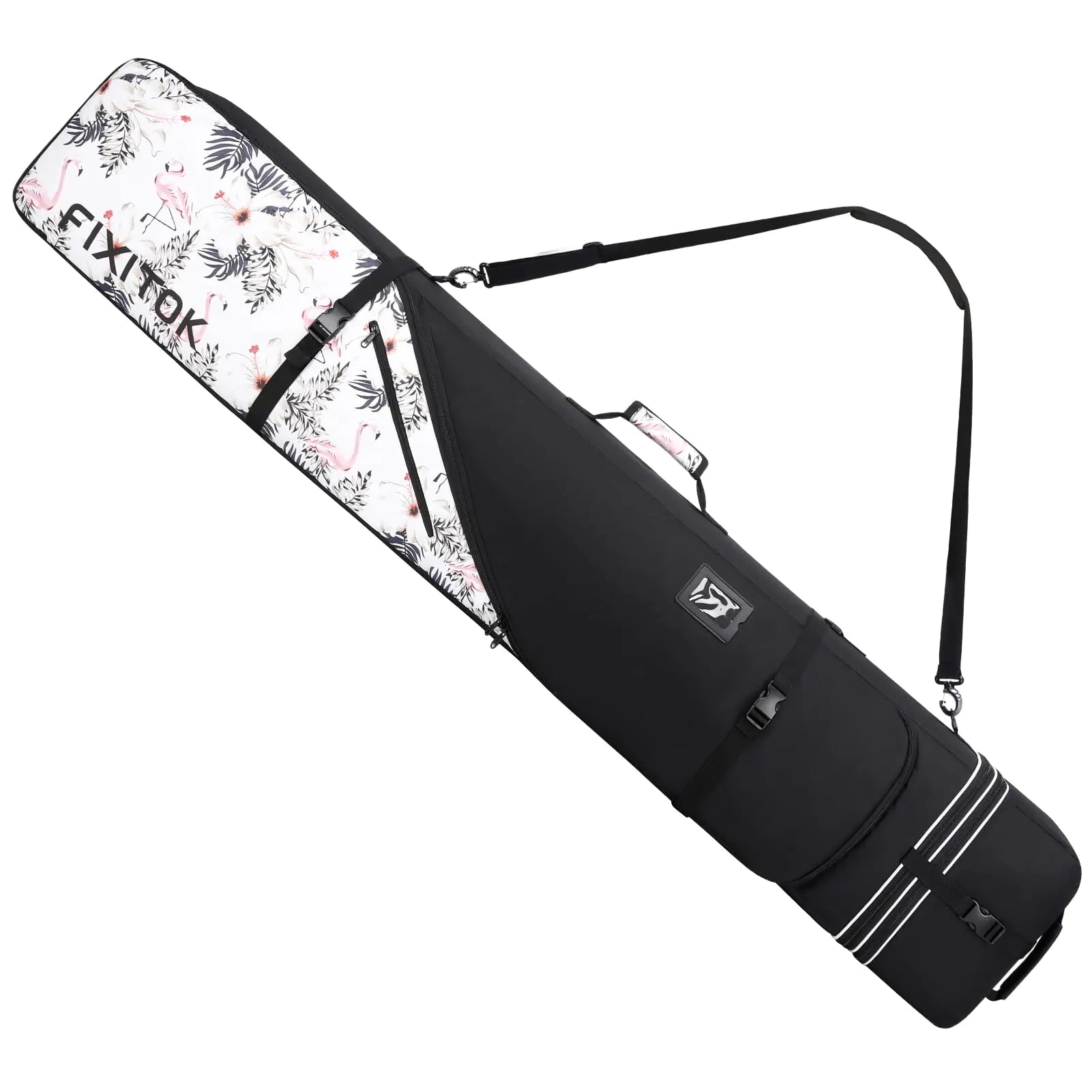 FIXITOK Snowboard & Ski Bag for Air Travel Waterproof Full Padded Snowboard Bag Fit Board Boots Clothes Helmet and Gear Adjustable Length Ski Bag(157CM-181CM)