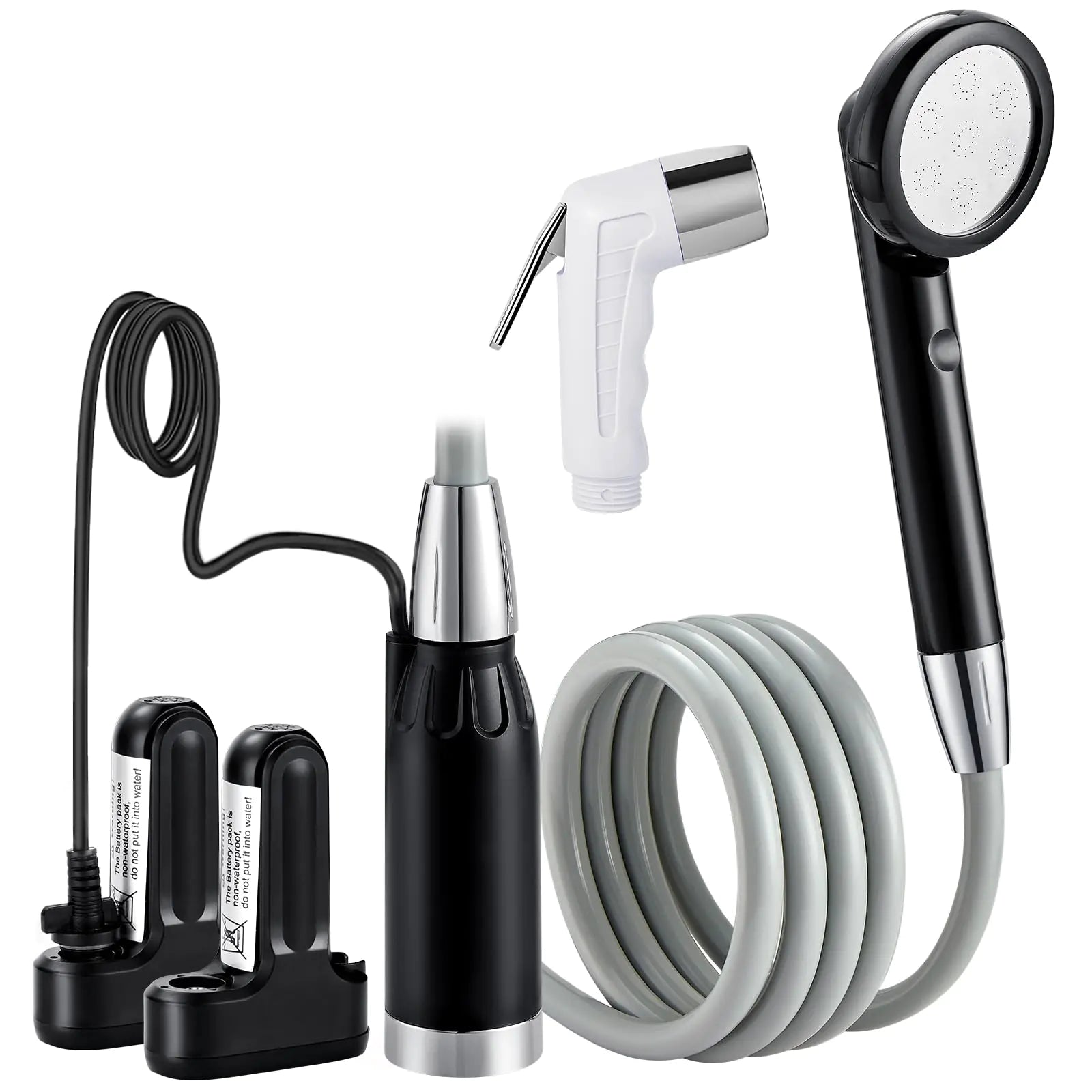 KEDSUM Portable Camp Shower Camp Shower Head with Two Rechargeable Batteries Portable Outdoor Shower for Camping Hiking Traveling JP-2040