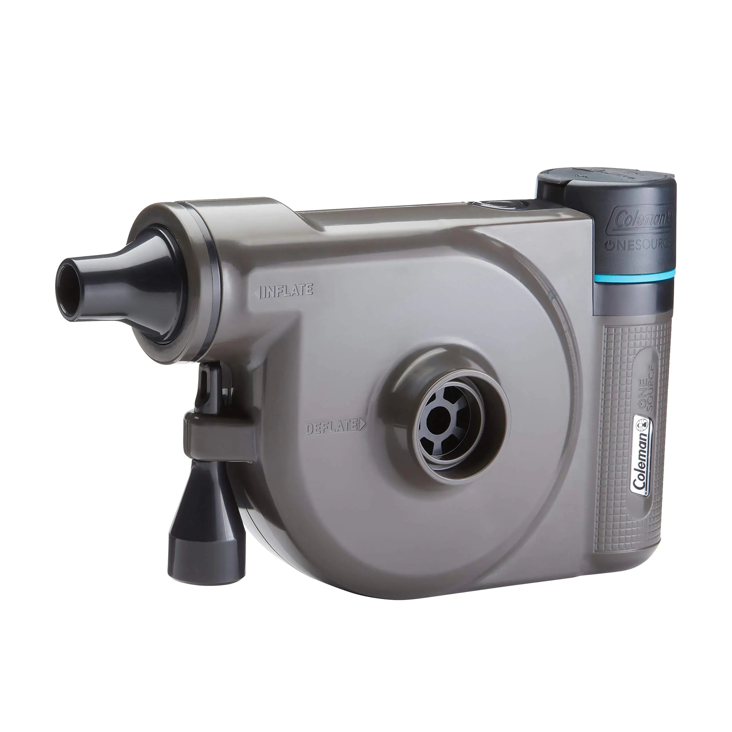 Coleman OneSource Rechargeable Camping Gear: Camp Shower Vacuum Fan Speaker Air Pump with Interchangeable Battery